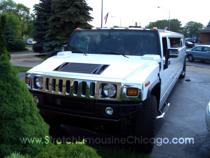 16-Passenger White Hummer H2