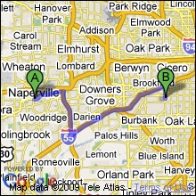 travel time and distance naperville midway