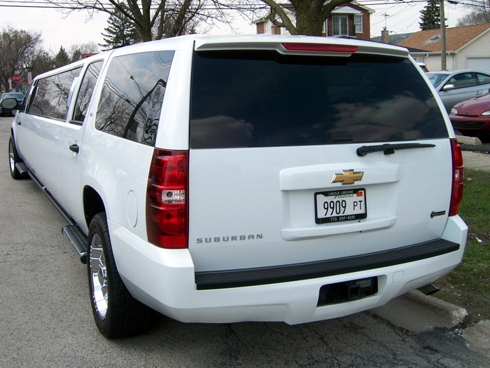 16-Passenger White Chevrolet Suburban SUV Limousine