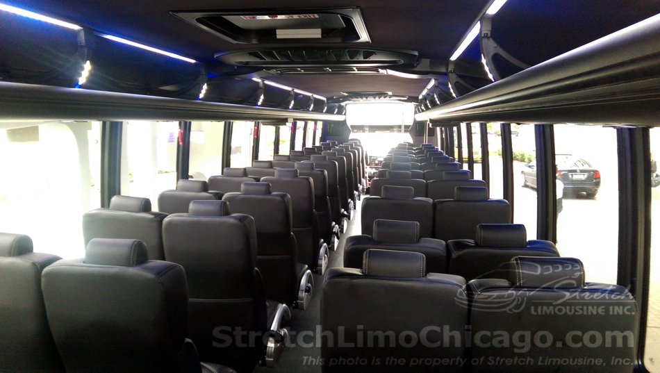 44-to-52-passenger Grech Motors GM45 bus inside view: back to front.
