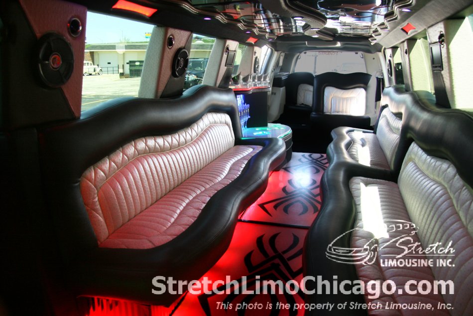 Infinity Q56 SUV limo interior view