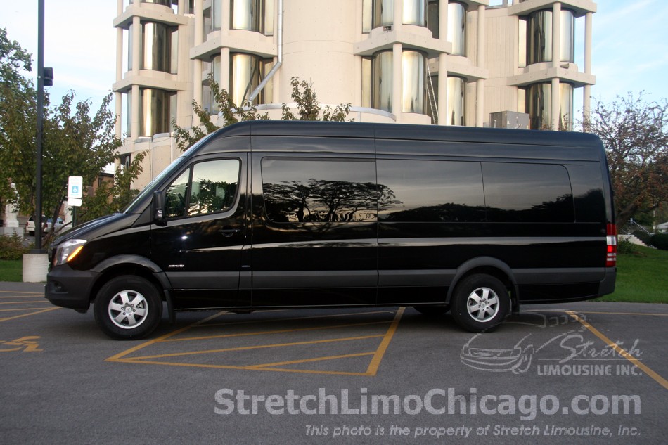 13-passenger with executive style sprinter van - outside view
